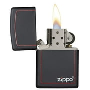 Zippo Black Matte with Red Border Pocket Lighter