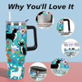 thumbnail image 3 of Pitbull Gifts Dog Tumbler Cup for Women Men 40oz Stainless Steel Insulated Travel Mug with Lid and Straw, 3 of 6