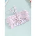 thumbnail image 5 of Bagilaanoe Little Girls Swimsuits 2 Piece Bikinis Set Toddler Plaid Print Crop Tops + Ruffled Shorts 2T 3T 4T 5T 6T 7T Kids Swimwear Bathing Suit Beachwear, 5 of 8