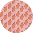 thumbnail image 1 of Ahgly Company Tapis Rond Lavable en Machine Intérieur Transitionnel Rose Pastel, 4 Pieds Rond, 1 of 7