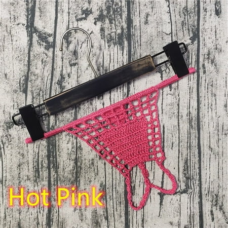 

Women Hand Crochet Thong G-string Panties Lingerie Underwear Crotchles T-back