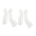 thumbnail image 2 of Paquete de 2 cintas de satén para manualidades decorativas y hacer moños, anchas para reuniones Blanco, 2 of 9