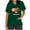 Green, variant on Uaswgudfs Women's Thanksgiving Scrub Tops - V-Neck Short Sleeve Nursing Workwear Black L