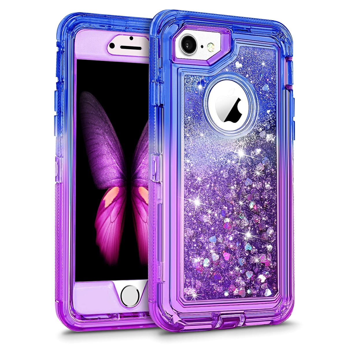 iPhoneケース aquagirl - demodee  iphone 7 iPhone 7 Case, iPhone 8 Case, Cellularvilla Glitter Heavy Duty
