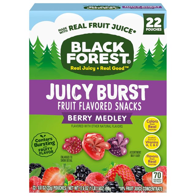 , Juicy Burst, Fruit Flavored Snacks, Mixed Fruit Flavors, A Juicy Burst of Natural Flavors, Made with Real Fruit Juice, 0.8 oz 40 ct