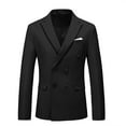thumbnail image 3 of BSDJILFG Mens Formal Suits Double Breasted 3-Piece Business Casual Outfits,Modern Fit Tuxedo Jacket,Waistcoat and Pants, 3 of 5