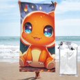 thumbnail image 1 of Toalla de playa Charmander, suave, de secado rápido, resistente a la arena, para natación, piscina, yoga, gimnasio, camping, toallas de baño ligeras, regalo para niños, niñas, niños y adultos, 31,5 x, 1 of 8