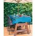 thumbnail image 3 of Outdoor Tablecloth with Umbrella Hole and Zipper Summer Ocean Creature Dolphin and Fishes Waterproof Patio Table Cover Rectangle Table Cloth for Picnic Party BBQS, 60x120, 3 of 7