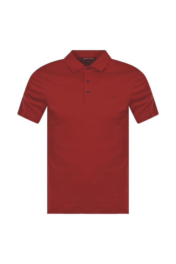 Men's Jacquard Short-Sleeve Polo Shirt, Crimson Red, XXL