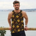 thumbnail image 6 of Pofeuu Fall Daisy Leaf Print Men's Workout Tank Tops Sleeveless Muscle Gym Shirt Quick Dry-4X-Large, 6 of 7