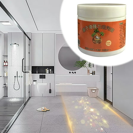 Coconut Oil Powerful Grout & Tile Cleaner Paste 4Oz, Heavy-Duty Bathroom Floor Degreaser, Restores Shine Fot Ceramics/Stone Polishes Stain Removal