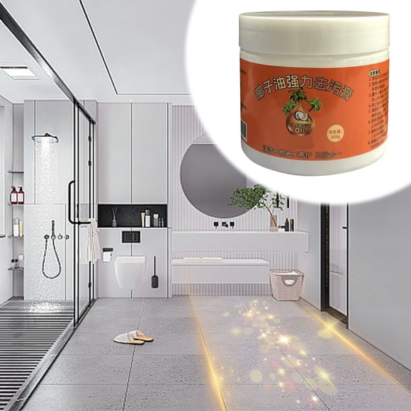 Crema quitamanchas para azulejos de baño, limpiador de pisos de inodoro, crema para quitar manchas de aceite de coco para uso doméstico.