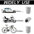 thumbnail image 5 of 4x Silver Aluminum Metal Wheel Tire Valve Stem Auto Air Caps Covers For Honda, 5 of 15