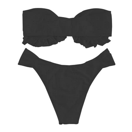 WELOIJEVBE Triangle Bikini Sets For Women Cheeky Separated Bikinis Trendy Swimsuits 2 Piece Cutout Sexy Swim Suits Tops G String Tie Side Thong Bottoms Swimwear Swim Suits 2025 Vacation Beachwear