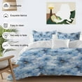 thumbnail image 5 of Abstract Watercolor Duvet Cover Set Queen Size Blue Flower Floral Soft Lightweight Comforter Covers 4 Piece Bedding Set with 1 Duvet Cover 1 Bed Sheet & 2 Pillow Shams, 5 of 8