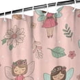 thumbnail image 3 of Floral Fairy Princess Pattern Shower Curtain 72"x84" ,Bathroom Decorative Shower Curtains Set with 12 Hooks,Modern Waterproof Washable Shower Curtain, 3 of 6