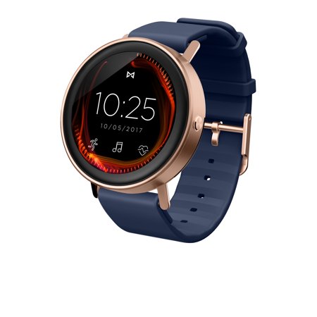 UPC 812554023608 product image for Misfit Vapor Smartwatch - Rose-Tone with Blue Silicone - Powered with Wear OS by | upcitemdb.com