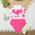 thumbnail image 4 of DVKOVI Summer 12 -16 Teen Girls Swimsuit Skintight Bodysuit Bikini for Girl 2024 Tie Dye Girls' Swimwear Two Piece Bathing Suit Teen's Tankini Set, 4 of 4