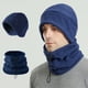 thumbnail image 1 of Sombreros para hombre y mujer, unisex, ajustables, de forro polar, bufanda, resistentes al viento, conjunto de dos piezas, de poliéster., 1 of 3