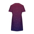 thumbnail image 5 of ZHUGeLI Tie-Dye Dresses for Women Summer Casual Short Sleeve Loose Fit Short Dress Crewneck Swing Midi Tee T-Shirts Dresses, 5 of 6