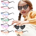 thumbnail image 2 of Kids Heart Shape Sunglasses - Fashionable Gradient Lenses, Comfortable Fit, UV Protection, 2 of 8