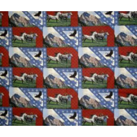 Patriots Point Collage Cotton Fabric