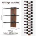 thumbnail image 4 of Wine Rack Wall Mounted, Wall Wine Rack for 12 Wine Bottles, Wood Wine Racks for Wall, Wall Mounted Wine Rack for Bar, Cellars, Kitchen, Dining Room, 4 of 6