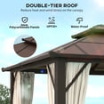 thumbnail image 4 of Outsunny Pavillon à Toit Rigide 10 Pieds x 13 Pieds avec Toit en Polycarbonate, Cadre en Aluminium, 4 of 10
