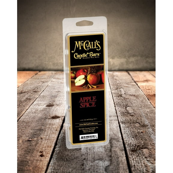McCall’s Candles | Apple Spice | Scented Wax Melt | Warm Baked Apple, Nutmeg & Cinnamon | 6-Piece Break-Apart Bar | 12–24 Hours Per Wedge | Poured in the USA | 5.5 oz