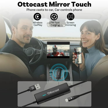 OTTOCAST Mirror Touch Bi Mirroring Wireless CarPlay Android Dual Screen Control Tech Worlds 1st Touch System