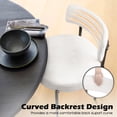 thumbnail image 3 of Vitesse Mid Century Modern Metal Dining Side Chairs, White (Set of 2), 3 of 7