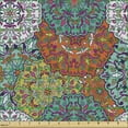 thumbnail image 2 of Ambesonne Flower Fabric by the Yard Upholstery, Symbol of Cosmos Artwork, 2 Yards, Multicolor, 2 of 5