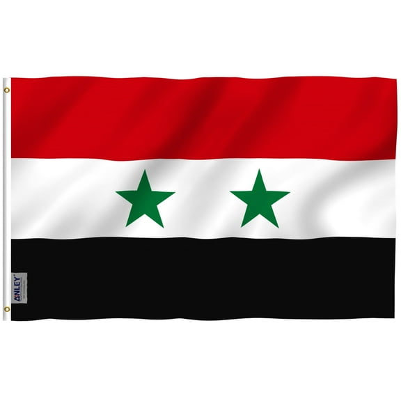 ANLEY Fly Breeze 3x5 Feet Syria Flag - Syrian Arab Republic Flags Polyester with Brass Grommets