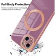 thumbnail image 4 of Compatible with iPhone 13 Case [Support for Magsafe] Magnetic Plating Electroplate Luxury Elegant Case Camera Protector Soft TPU Shockproof Protective Corner Back Cover iPhone 13 Case -Purple, 4 of 12