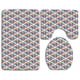 thumbnail image 1 of ABPHQTO Diagonal Floral Animado Verano Juego de alfombras de baño de 3 piezas Alfombra de baño Alfombra de contorno y tapa de inodoro, 1 of 2