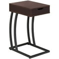 thumbnail image 1 of Coaster Table d'Appoint en Bois avec Tiroirs et Ports de Charge en Cappuccino, 1 of 3