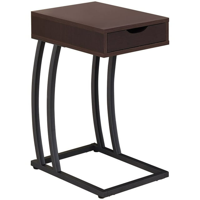 Coaster Table d'Appoint en Bois avec Tiroirs et Ports de Charge en Cappuccino