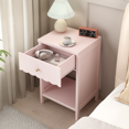 thumbnail image 2 of Leumius Nightstand with Drawer,2 Tier Beside Table End Table,Modern Side Table for Bedroom,Living Room,Pink, 2 of 6