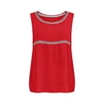 thumbnail image 3 of BUIGTTKLOP Tank Tops for Women Sleeveless Shirts Crochet Crewneck T Shirts Loose Fitted Summer Beach Top, 3 of 5