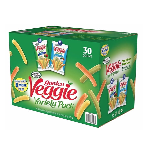 Garden Veggie Snack, trozos en forma de pajitas, paquete variado, bolsas de 1 onza...