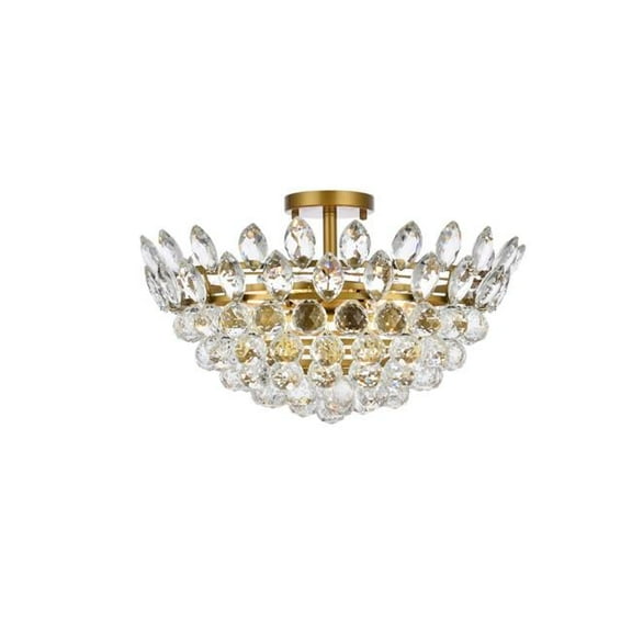 20 in. Emilia Flush Mount in Brass