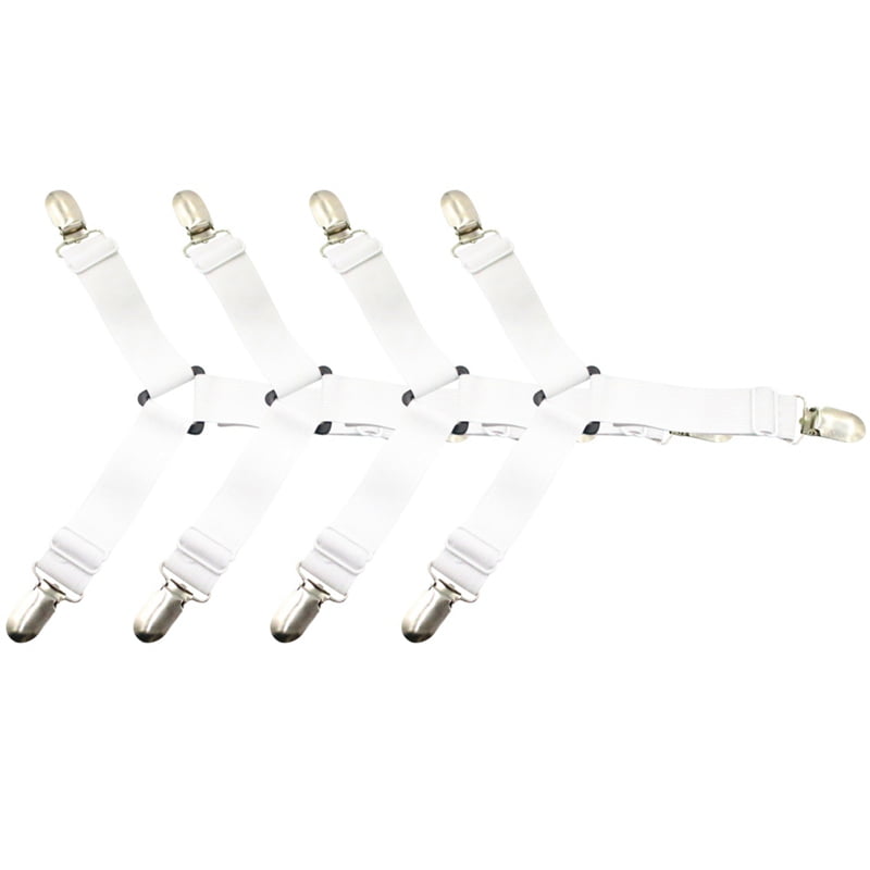 4PCS Bed Sheet Fasteners, Adjustable Triangular Bed Sheet Holder Straps