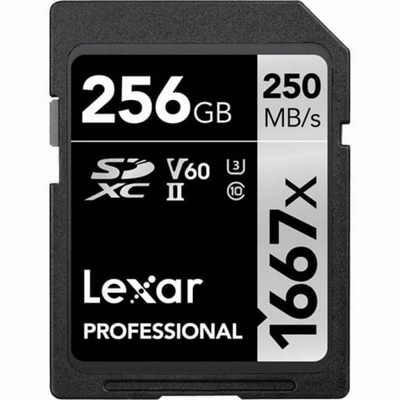 Lexar 256GB Professional 1667x UHS-II SDXC Memory Card - Class 10, U3