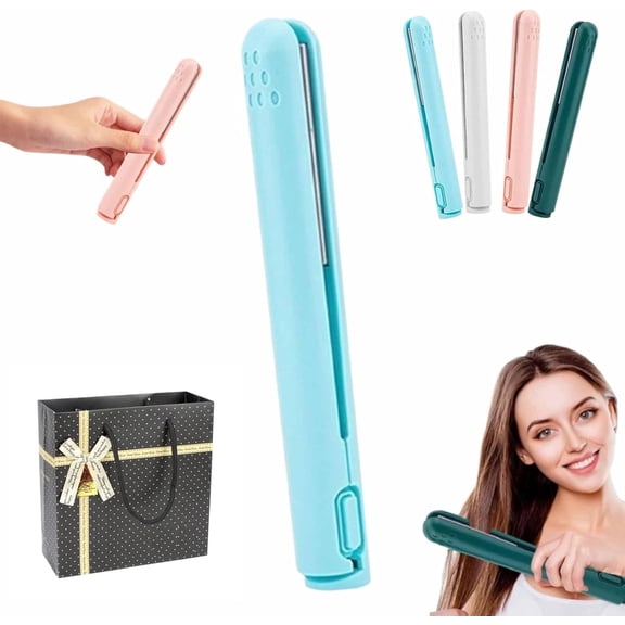 Curling Iron, Mini Dual Purpose Curling Iron, Hair Curler and Straightener 2 in 1, Suitable for travel and for short and long hair