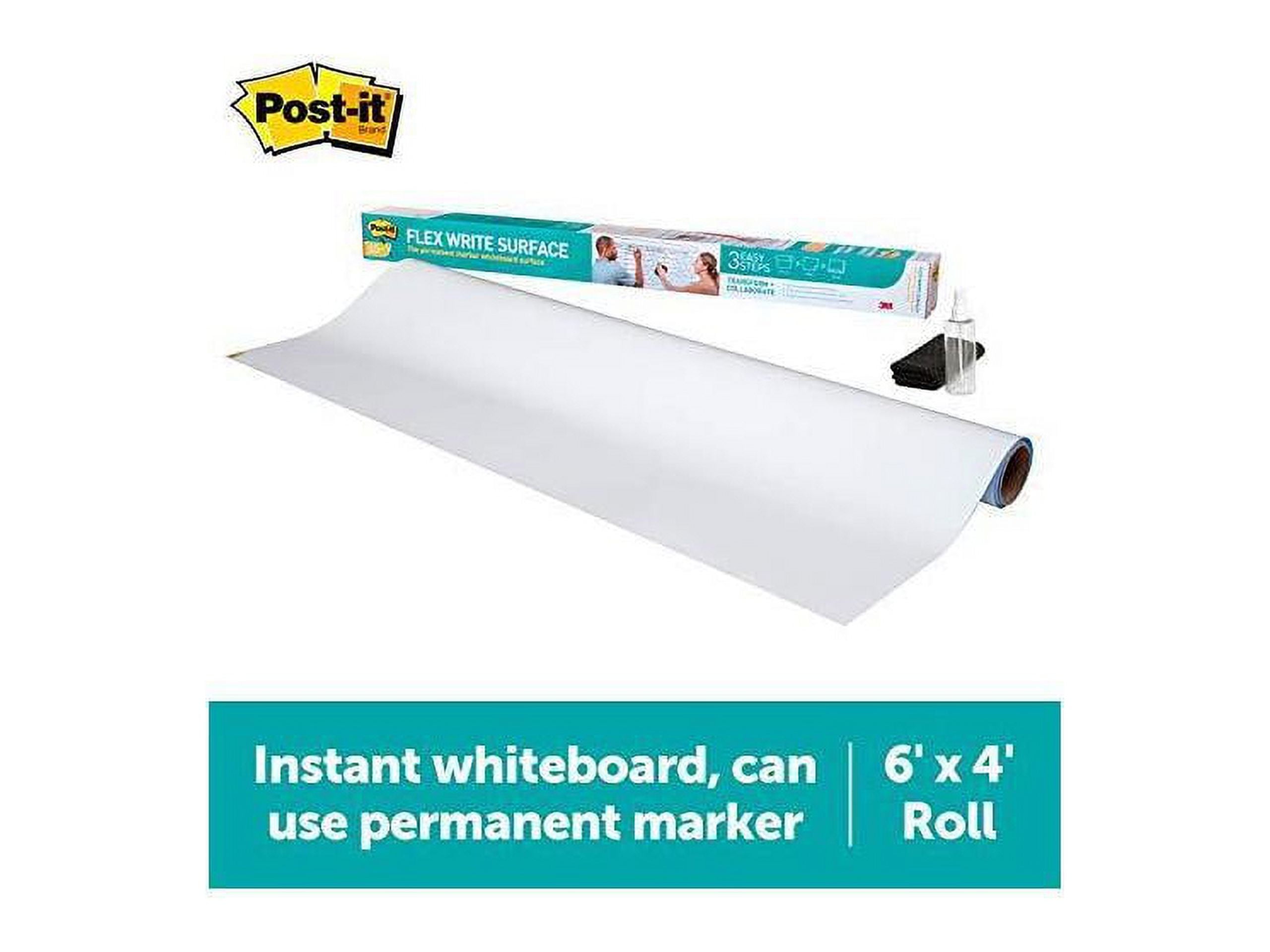 Post-It Flex Write Surface 8 ft. x 4 ft. Roll The Permanent Marker  Whiteboard Surface 1-Roll (Case of 6) FWS8x4 - The Home Depot