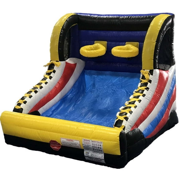 Pogo Bounce House Crossover Inflatable Interactive Basketball Game, Mini Hoop