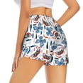 thumbnail image 2 of Uemuo Retro Butterfly Pattern Women's Athletic Shorts High Waisted Running Shorts with Liner Pockets Gym Elastic Workout Shorts-XX-Large, 2 of 9