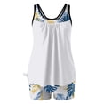 thumbnail image 5 of 2 Piece Swimsuit Sets for Women,Modest Swimwear for Old Women 2 Piece Bathing Suits Hide Belly Tops with Shorts Hawaiian Vacation Tankini Swimsuit, 5 of 6