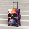 thumbnail image 2 of Lsque Colorful Skull Printed Luggage Cover, Travel Luggage Protector,Scratch and Dirt Resistant, Fits 18-32 Inch Luggage - X-Large, 2 of 9