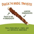thumbnail image 6 of Pet 'n Shape Hide Twists – Duck Wrapped Rawhide Dog Treats - Large Twist - 6 Count, 6 of 9